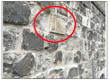 Deteriorating stonework